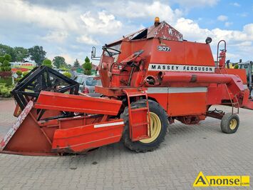 Anonse KOMBAJN, zboowy Massey Ferguson 307 w oryginale wieo sprowadzony silnik 4 cylindrowy Perkins o mocy 80 km 2239 motogodzin heder 2.80m nap