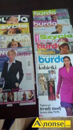 Anonse CZASOPISMO, Czasopismo BURDA z wykrojami odziey damskiej - 13 egzemplarzy z lat 1985 - 2010. Kompletne, czyste z zaczonymi fabrycznie wyk