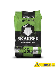 Anonse EKOGROSZEK, workowany, z transportem, SKARBEK Wgiel groszek Warto opaowa: 28,5–29,5 MJ/kg Zawarto siarki: 0,41–0,60% Zawarto pop