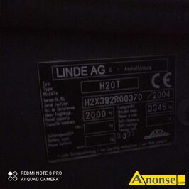 Anonse WZEK, podnonikowy, LINDE, wysoko podnoszenia 4,70 m, triplex, udwig 2 t, boczny przesuw wide, rok produkcji 2004, c.30.000z. MICHA