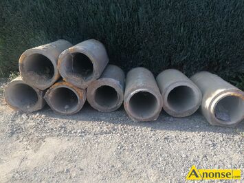 Anonse KRGI BETONOWE, Sprzedam krgi betonowe zbrojone 8 sztuk. Stan bardzo dobry - Dugo 100cm fi wewntrzne 40 cm fi zewntrzne 55 cm, c.70z.