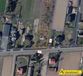 Anonse MAK�W, dzia�ka 1000m<sup>2</sup>, budowlana, pierwsza w pasie zabudowy, przy g��wnej drodze, atrakcyjne po�o�enie, wjazd z drogi asfaltowej, przy trasi