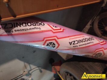 Anonse Folia ogrodnicza tunelowa 12x33 stan bardzo dobry, 6sezonowa kolor r�owy, c.620z� do uzg.. RADOM