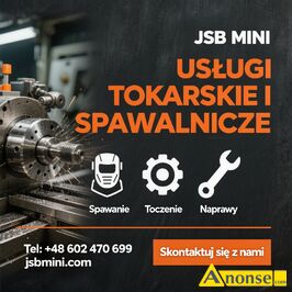 Anonse NAPRAWA I SPRAWDZANIE MASZYN ROLNICZYCH, US�UGI TOKARSKIE I SPAWALNICZE JSB MINI to nie tylko producent wysokiej klasy minimaszyn. Oferujemy