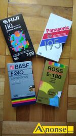 Anonse WIDEOKASETY, Videokasety z nagraniami z TV z prze�omu XX/XXI w. Sensacja, rozrywka, urz�dzanie wn�trz. Cena za 10 sz przy odbiorze w�asnym