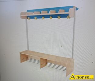 Anonse SZATNIA DLA DZIECI, sprzedam szatni� dla dzieci KREDKA niebiesk� na 6 wieszak�w, now� nieu�ywan� w ilo�ci 14 sz Sprzeda� mo�e by� na faktu
