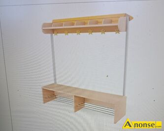 Anonse SZATNIA DLA DZIECI, sprzedam szatni� KREDKA ��t� na 6 wieszak�w, now� nieu�ywan� w ilo�ci 2 sz sprzeda� mo�e by� na faktur�., stan idealn