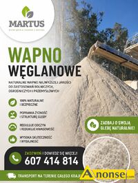 Anonse - NAWOZY, wapniowe, Posiadamy w sprzedaży najwyższej jakości asortyment w postaci wapna węglanowego bez magnezu z Kopalni Wapienia Morawica. J Anonse NAWOZY, wapniowe, Posiadamy w sprzedaży najwyższej jakości asortyment w postaci wapna węglanowego bez magnezu z Kopalni Wapienia Morawica. J