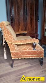 Anonse KANAPA, eklektyczna, XIX wiek, po renowacji, materia� w kolorze z�otym, 150cm szeroko�ci, stan bardzo dobry, c.1.200z�. LUBLIN