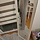 LUSTRO, Lustro �cienne bia�e, d�ugie, w ramie, wisz�ce, z zawieszkami na �ciane, 127 na 37 cm, prosta rama ale bardzo ��dnie wzbogaci ka�de