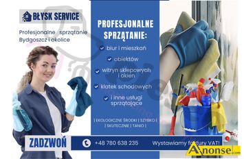 Anonse B�YSK SERVICE FIRMA USLUGI SPRZ�TAJ�CE, FIRMA B�YSK SERVICE OFERUJE US�IGI SPRZ�TANIA W ZAKRESIE SPRZ�TANIE BIUR POMIESZCZEN OBIEKTOW Z PRZY