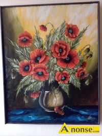 Anonse - OBRAZ, sprzedam obraz olejny na płótnie maki rozmiar 44x55cm namalowany w latach 80-tych, stan bardzo dobry, c.380zł. WŁOSZCZOWA 602-577-3 Anonse OBRAZ, sprzedam obraz olejny na płótnie maki rozmiar 44x55cm namalowany w latach 80-tych, stan bardzo dobry, c.380zł. WŁOSZCZOWA 602-577-3
