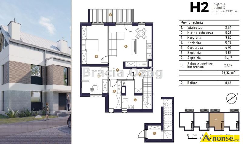 SOCINA , M-7, 122m2, p. 1,opis dodatkowy: gaz, prd, kanalizacja, mieszkanie nr h2. na sprzeda du - image 3 - anonse.com